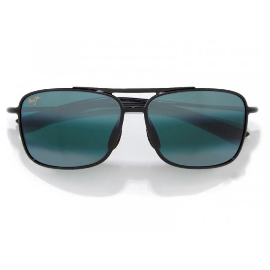 Maui Jim 437-02 Kaupo Gap Black Frame Polarized Grey Lens Aviator Sunglasses - Frame: Black, Lens: Gray