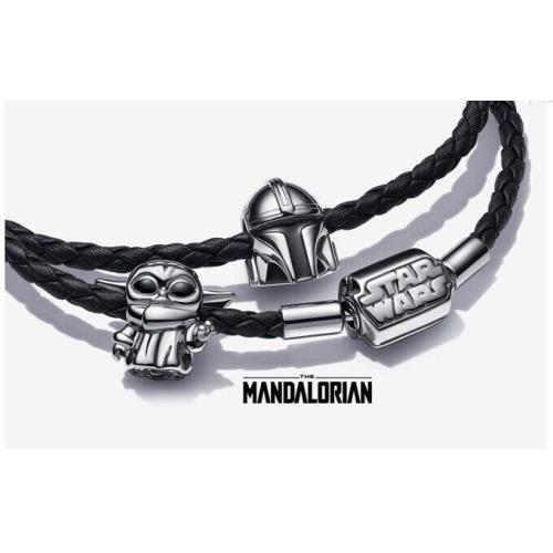 Mandalorian Jewelry Set Pandora Helmet Baby Yoda Grogu The Child 38cm Bracelet
