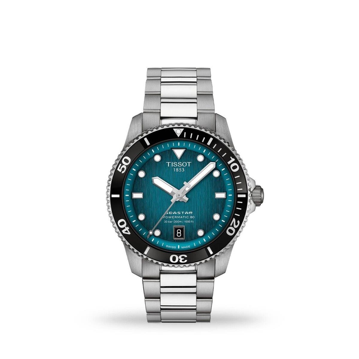 Tissot T1208071109100 Seastar 1000 40MM Turquoise Dial T120.807.11.091.00