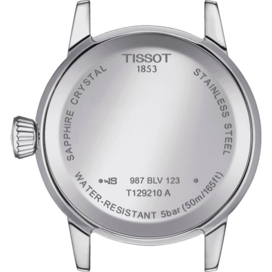 Tissot Womens Classic Dream Black Leather 28mm Watch T1292101605300 - Dial: Black, Band: Black, Bezel: Silver