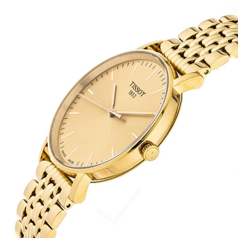 Tissot T-classic Everytime 38mm Gold Dial Bracelet Watch T1094103302100 - Dial: Gold, Band: Gold, Bezel: Gold