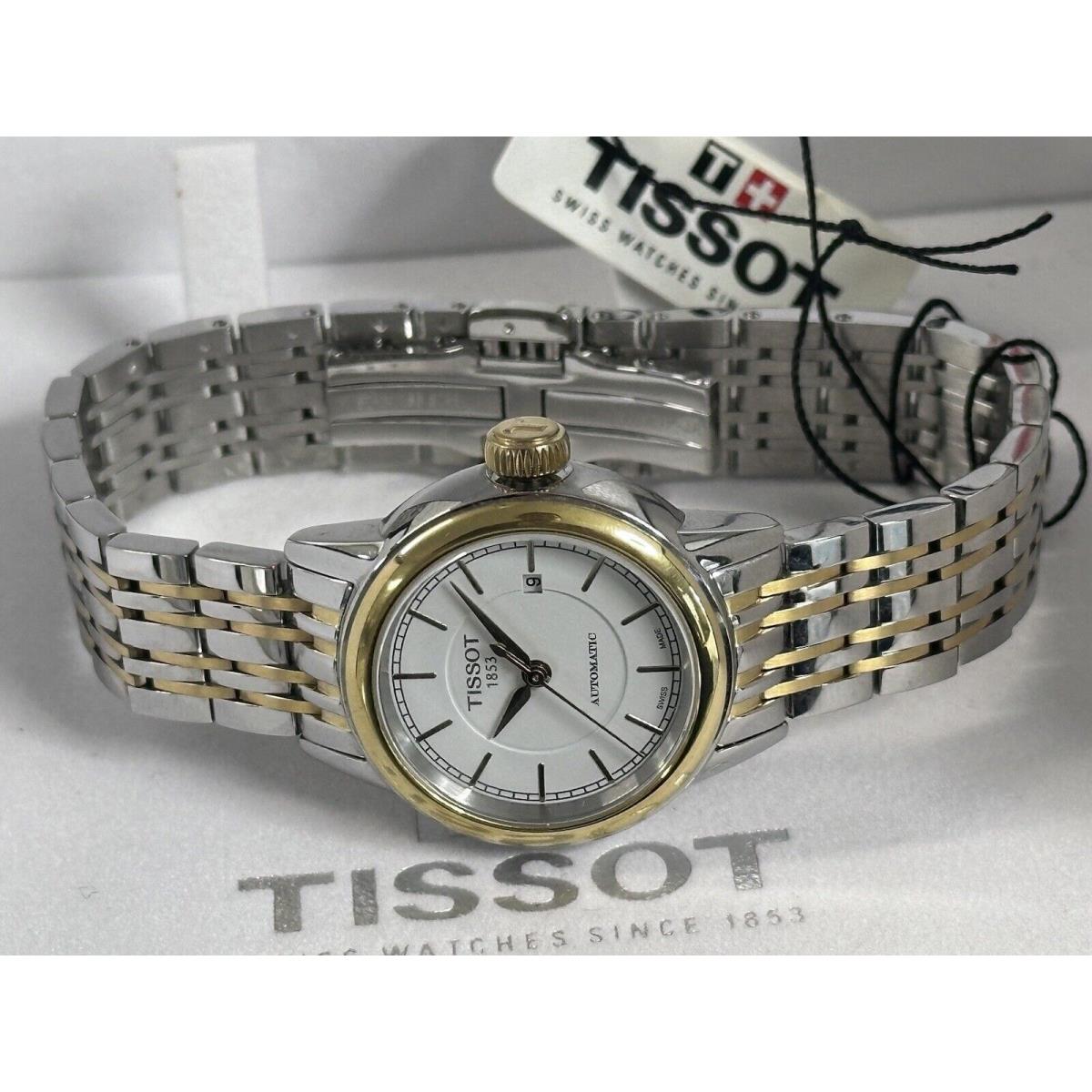 Tissot Carson Automatic 2-Tone Ladies Watch T085.207.22.011.00 Date 29mm Box