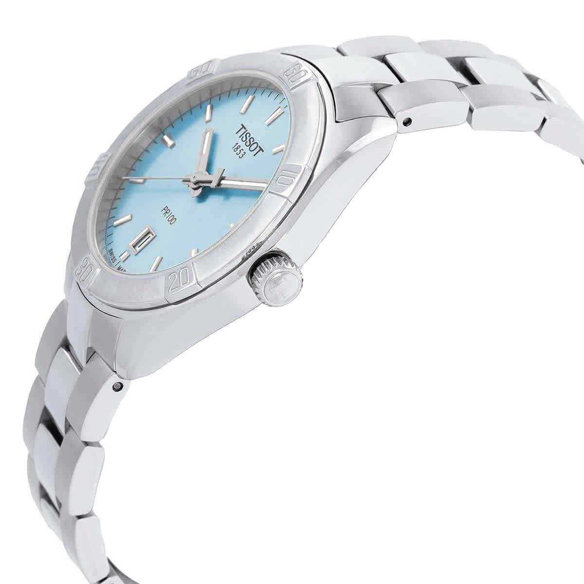 Tissot PR 100 Quartz Light Blue Dial Ladies Watch T1019101135100