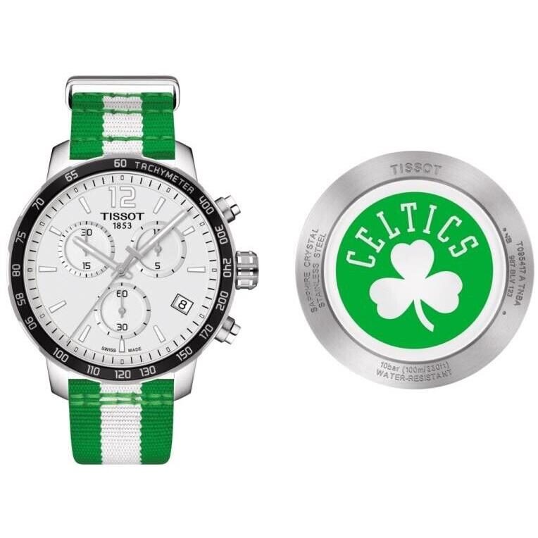 Tissot Quickster Chronograph Nba Boston Celtics 42mm Men`s Watch T0954171703717