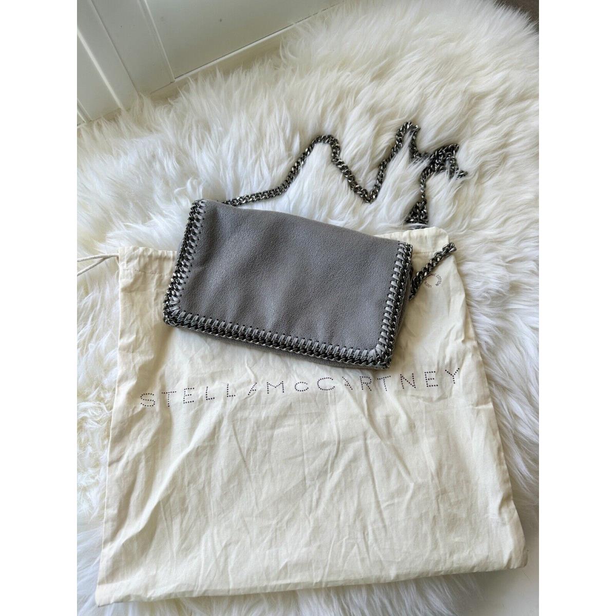 Stella Mccartney Mini Falabella Shoulder Bag with Chain Grey