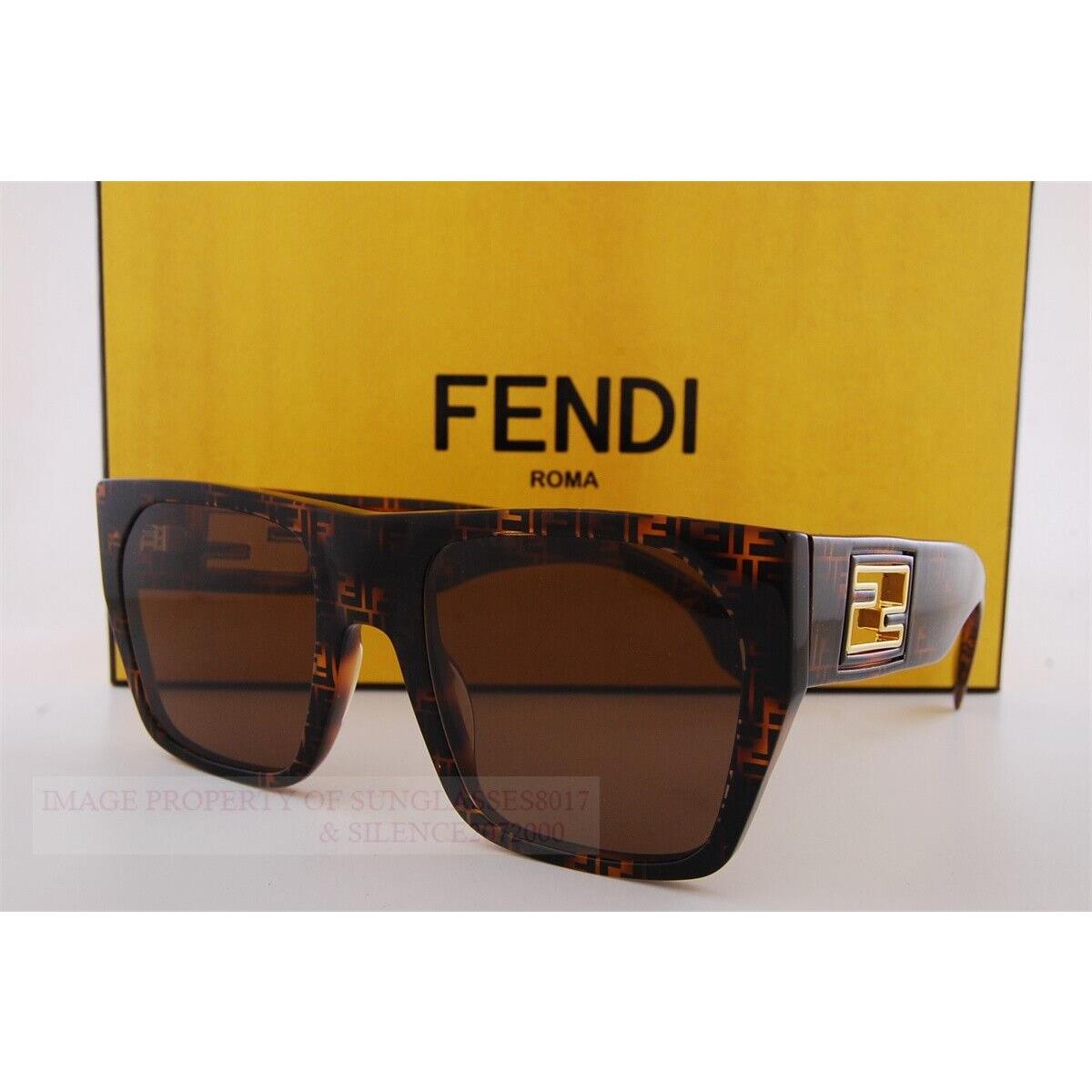 Fendi Sunglasses FE 40124I 55E Havanak/dark Brown For Women