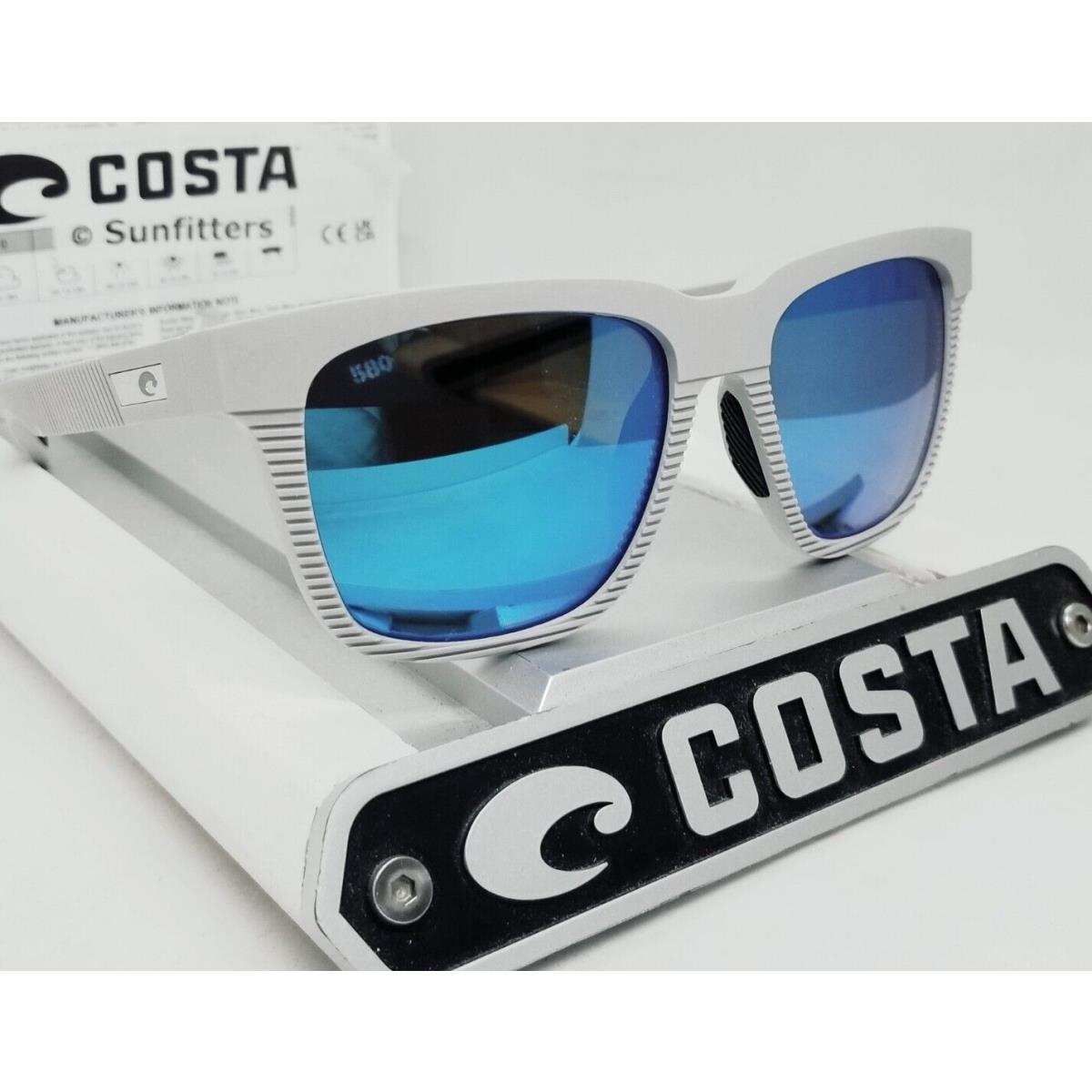 Costa Del Mar Net Light Gray/blue Mirror Pescador Polarized 580G Sunglasses