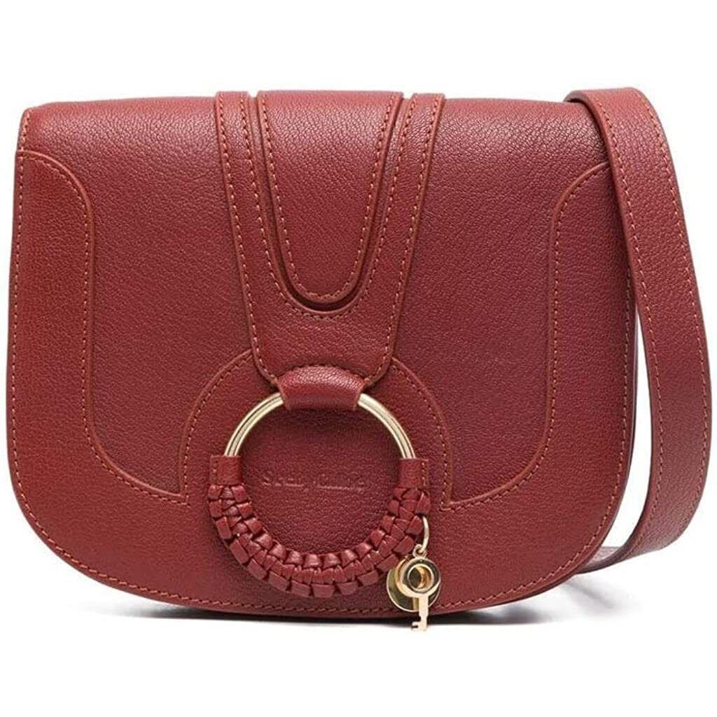 See By Chloe Hb Women Hana Sbc Shoulder Saddle Leather Bag Reddish Brown OS
