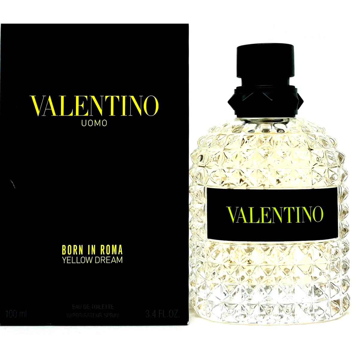 Valentino Uomo Born IN Roma Yellow Dream Edt Spray For Men 3.4 Oz / 100 ml