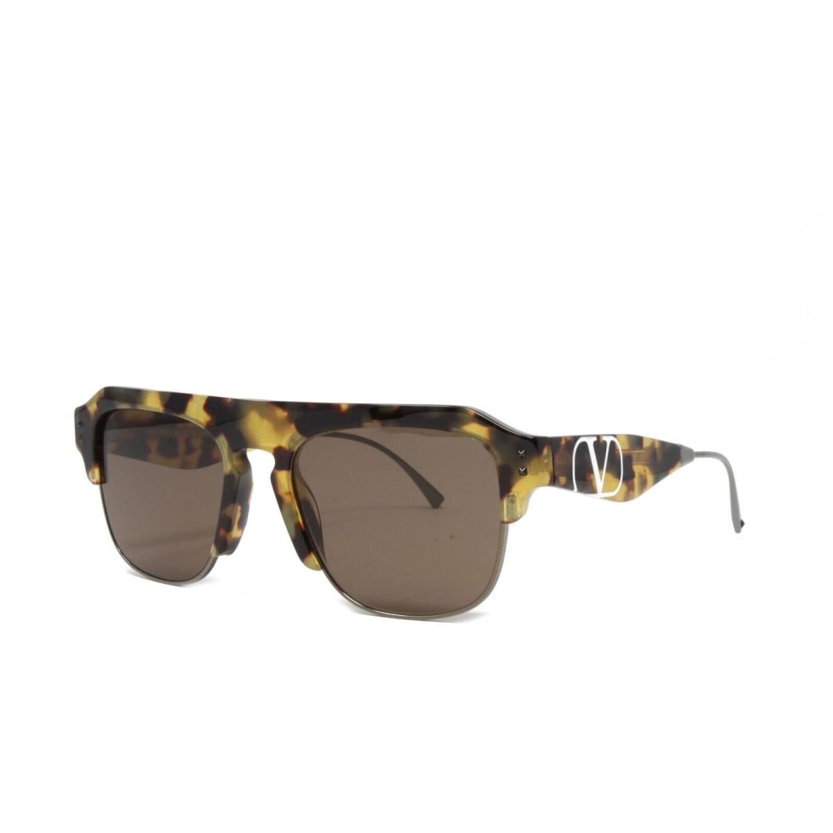 Valentino Women`s Square Sunglasses VA4085-503673 Light Havana Brown Lens