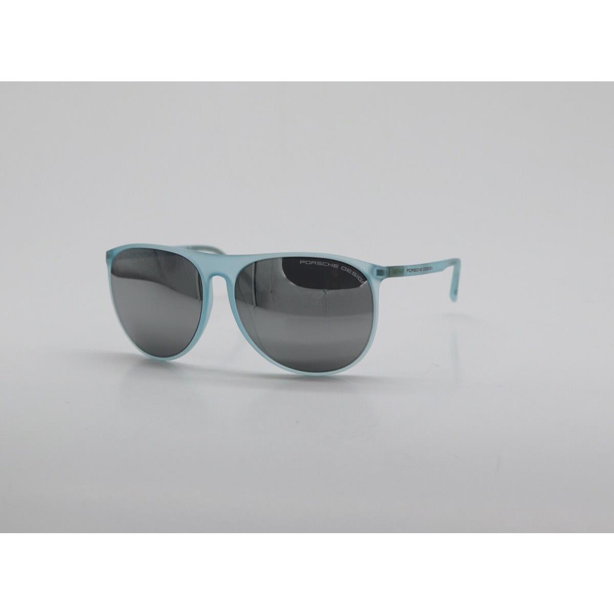 Porsche Design P8596 D Light Blue Silver Mirrored Sunglasses 58-15-140 mm