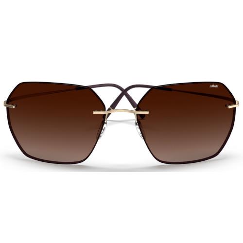 Silhouette 8745 Tma Titan Minimal Art Caleum Gold Brown Titanium 8745/75-7930