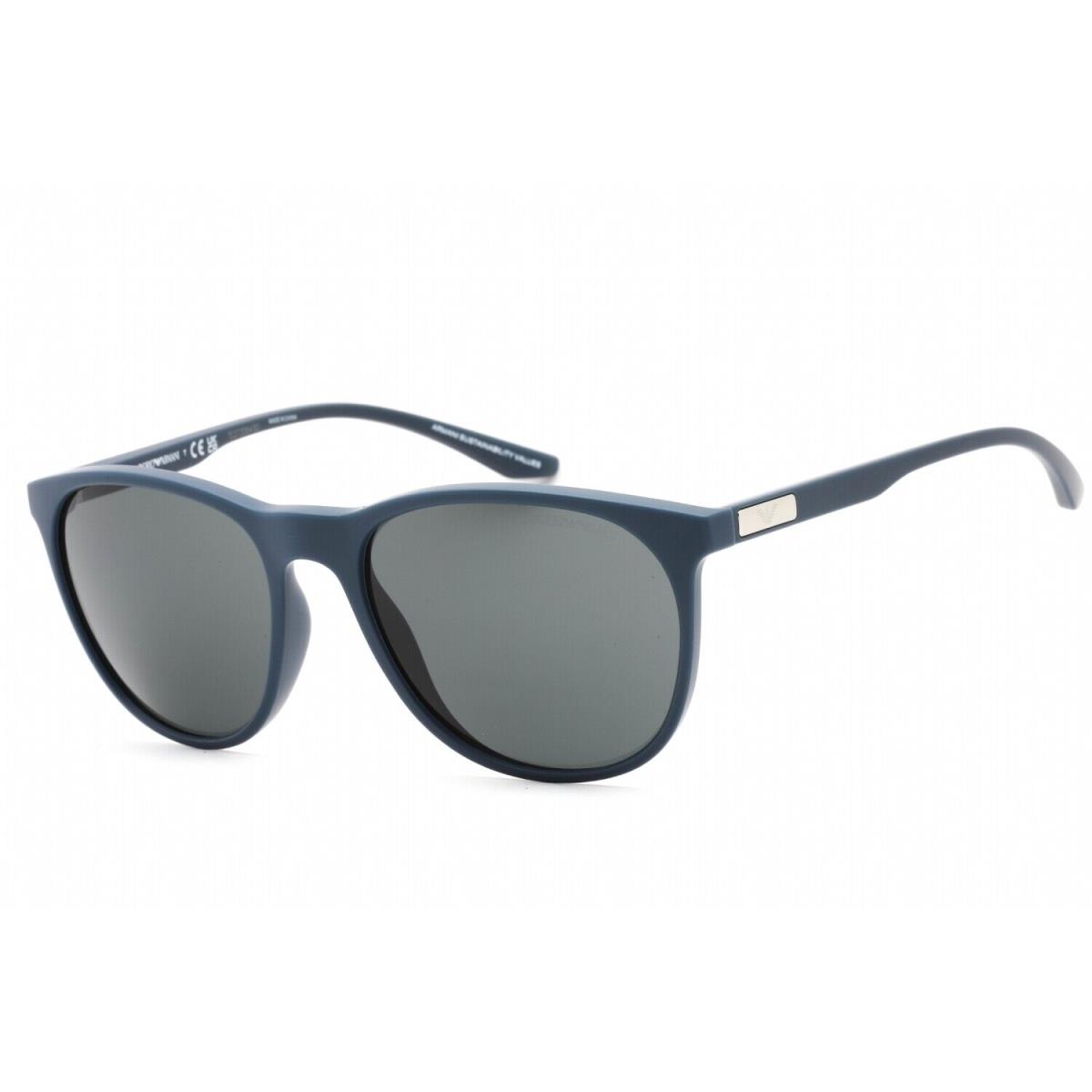 Emporio Armani 0EA4210 576387 Sunglasses Matte Blue Frame Dark Grey Lenses 56 Mm