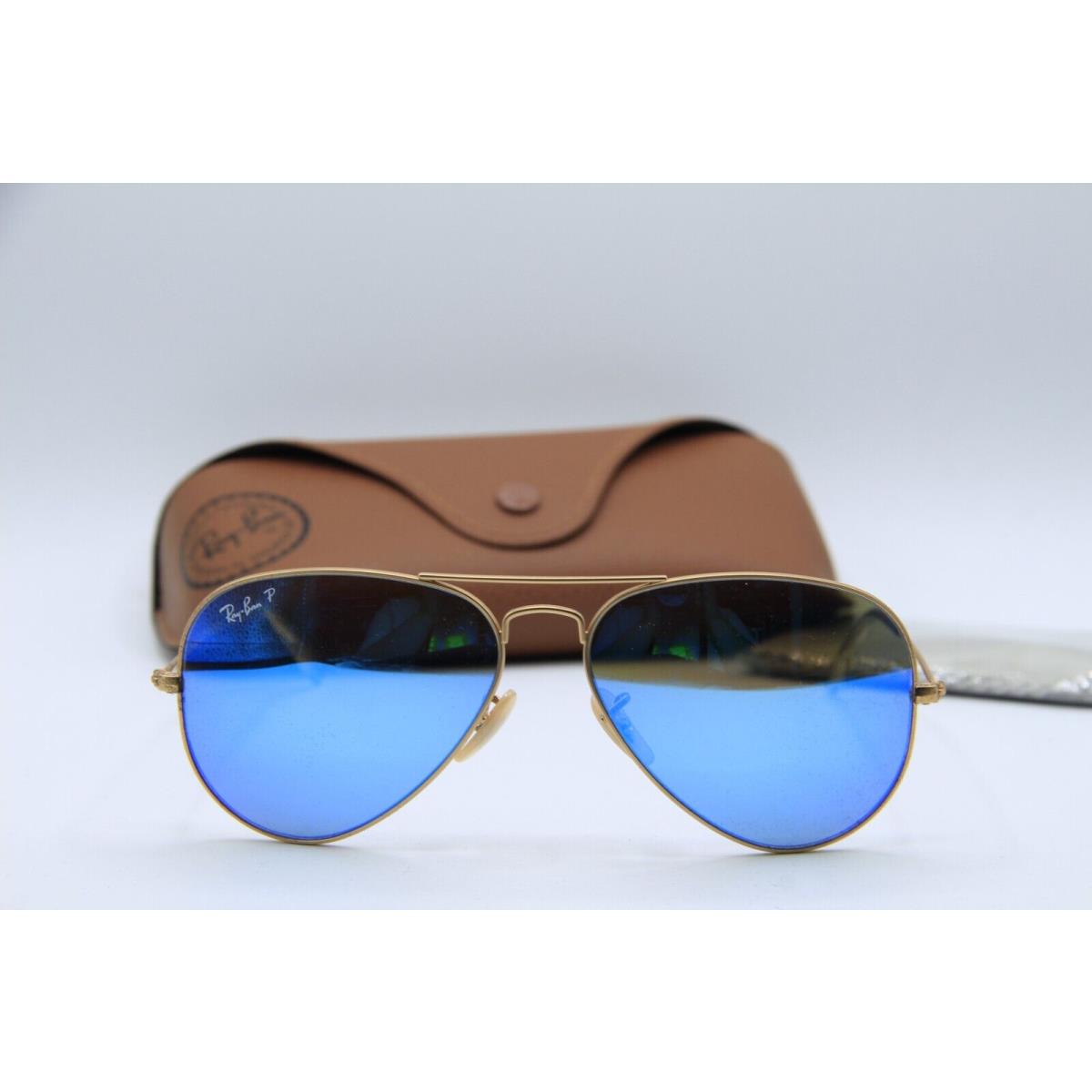 Ray-ban RB 3025 Aviator 112/4L P Gold Sunglasses W/case 58-14