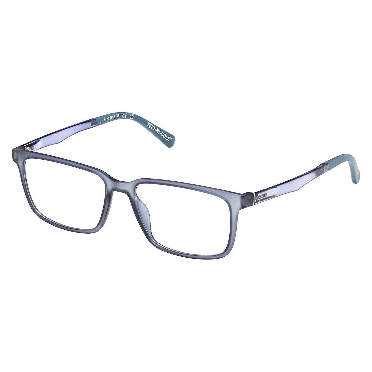 Kenneth Cole KC0341 Eyeglasses Men Matte Blue Rectangle 55mm
