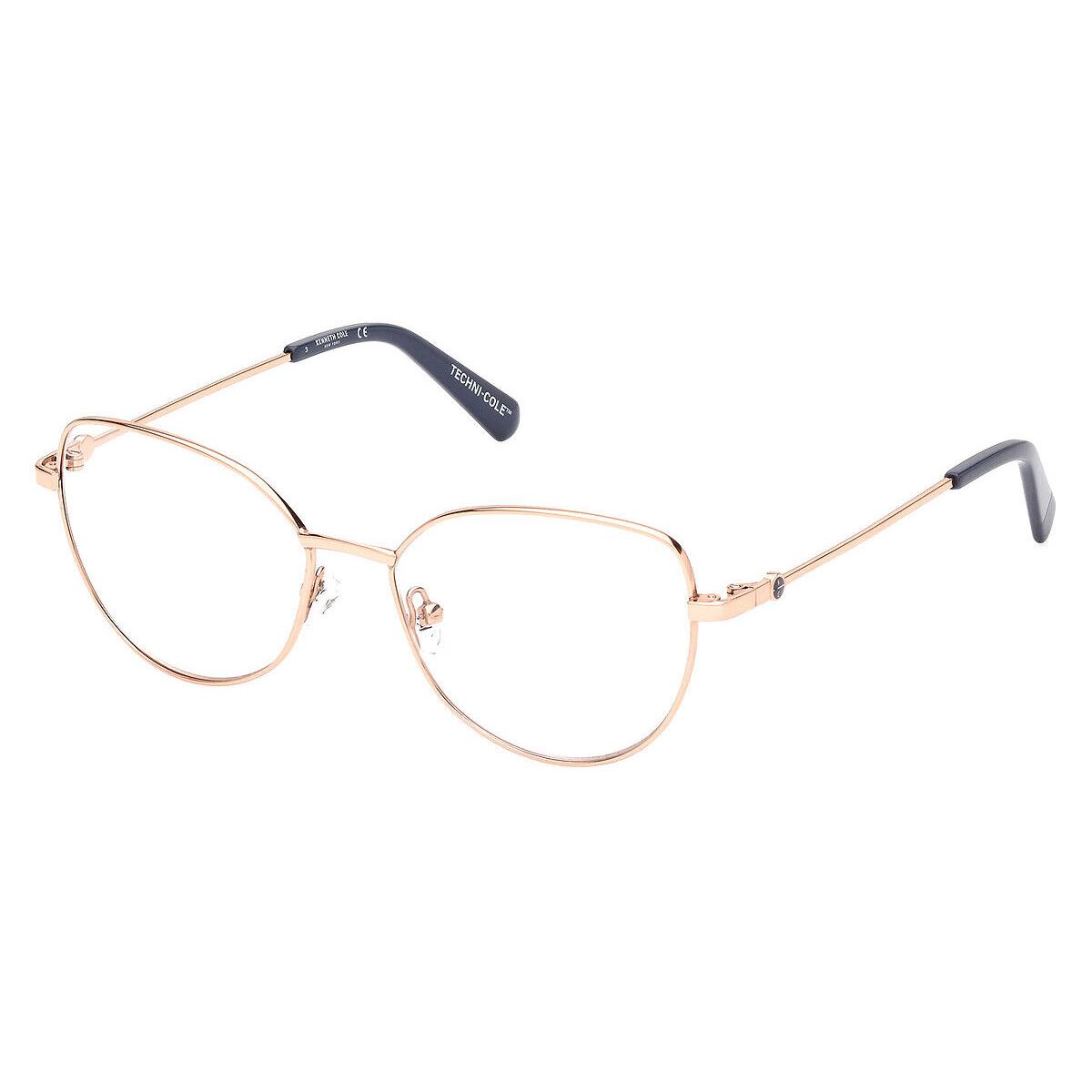 Kenneth Cole KC0347 Eyeglasses Shiny Rose Gold Cat Eye 52mm