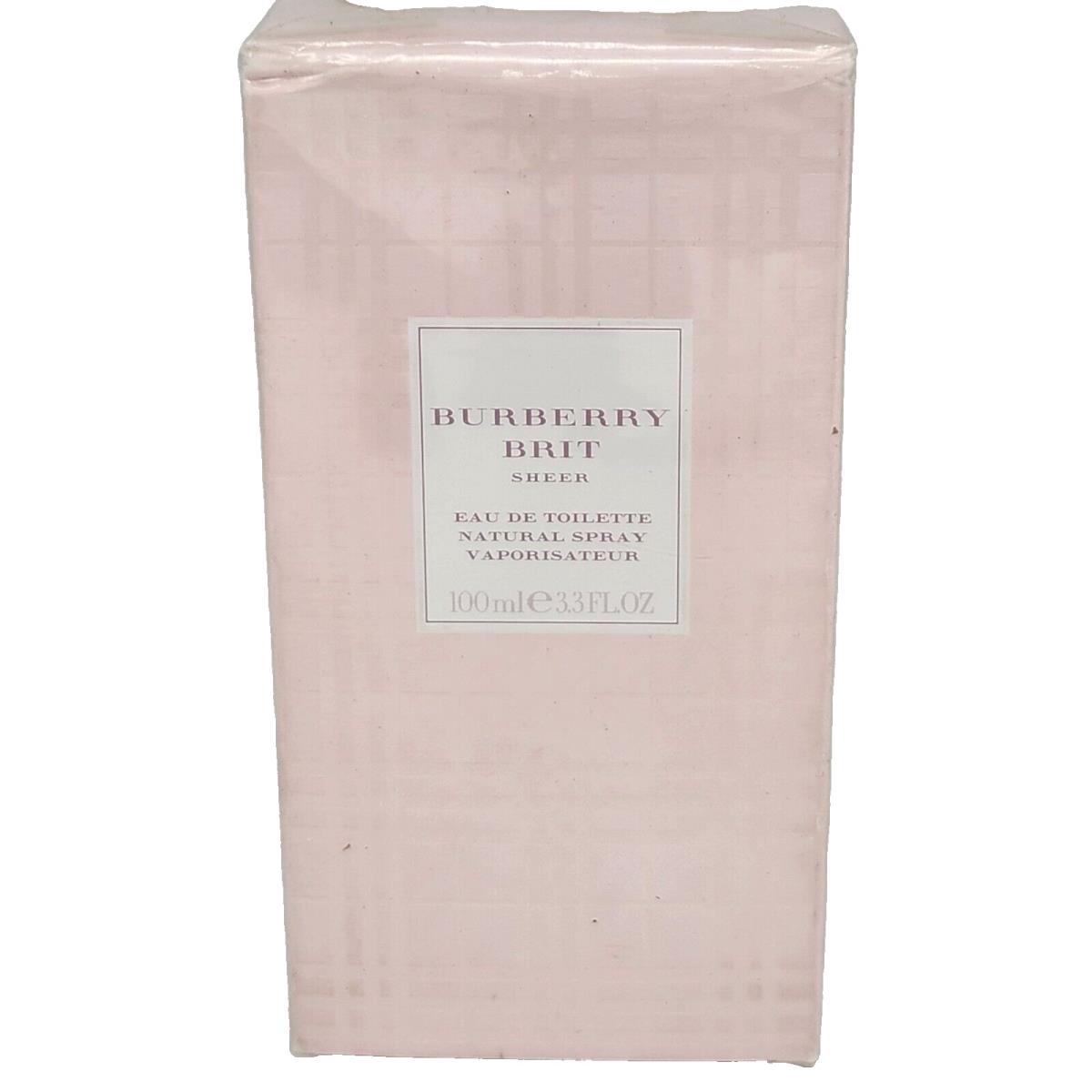 Burberry Brit Sheer For Women Eau de Toilette Spray 3.3 fl oz