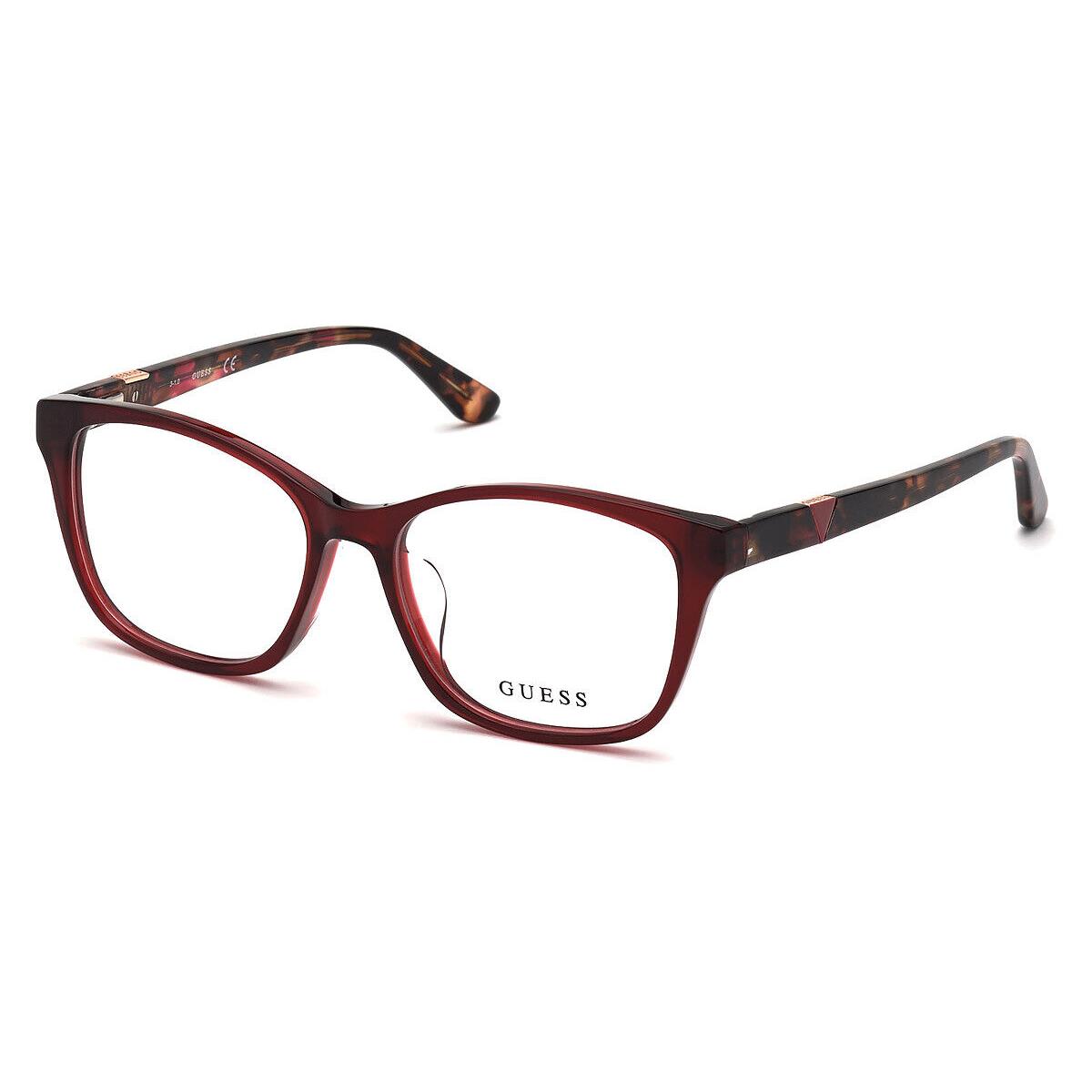 Guess GU2846-D Eyeglasses Women Bordeaux Rectangle 53mm