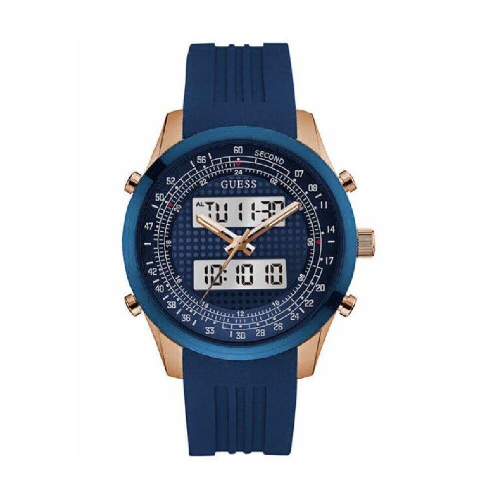 Guess Men Navy Analogue Digital Watch W0862G1