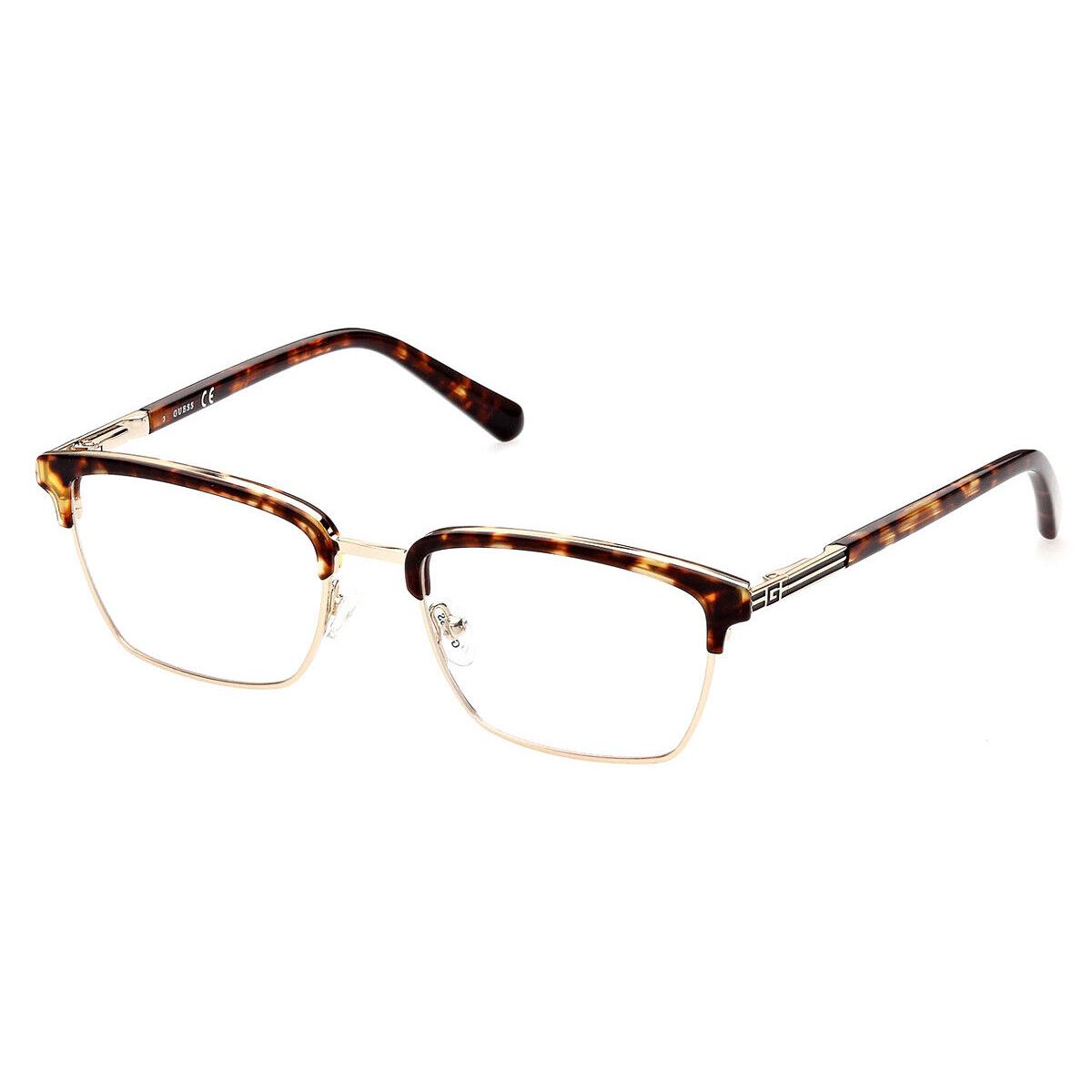 Guess GU50062 Eyeglasses Men Dark Havana Rectangle 54mm