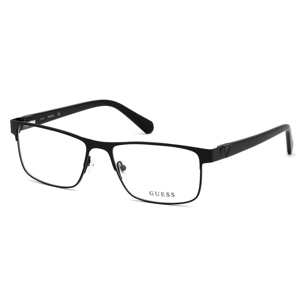 Guess GU50003 Eyeglasses Men Matte Black Rectangle 55mm