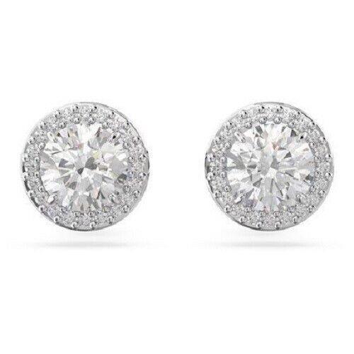 Swarovski Constella Stud Earrings Round Pav Rhodium plated-5636269 5636275