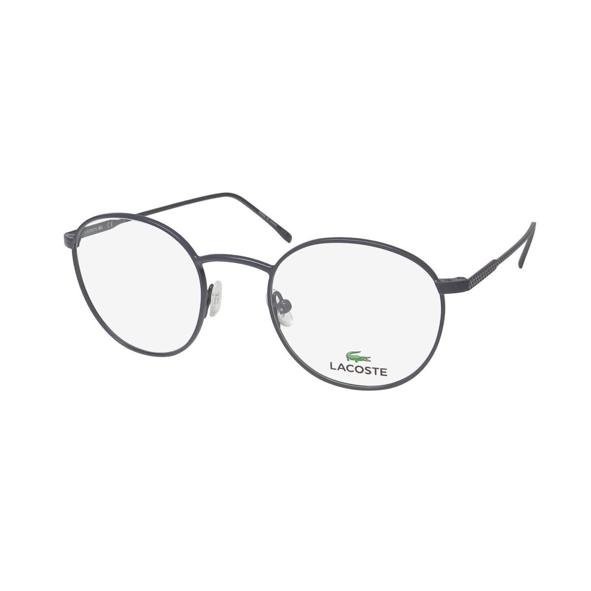 Lacoste L2246 Eyeglasses Metal Gray 035 48-21-145 Round Full-rim Mens