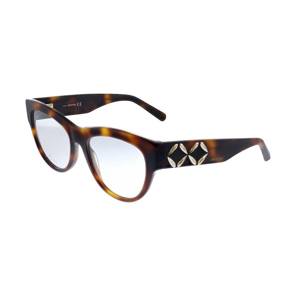 Swarovski SK 5214 053 Havana Plastic Cat-eye Eyeglasses 53mm