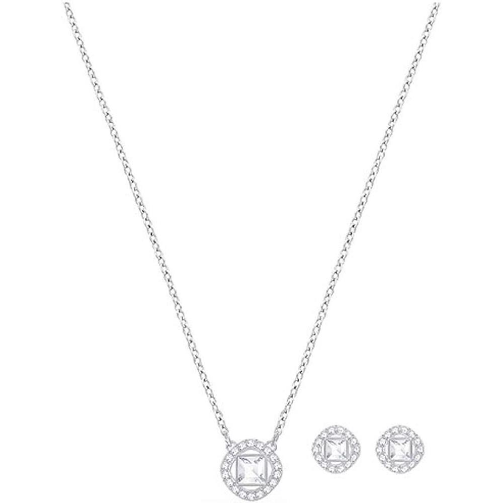 Swarovski Angelic Square Jewelry Set Rhodium Plated- 5356951