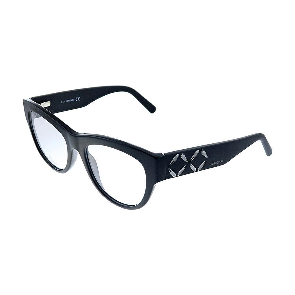 Swarovski SK 5214 001 Shiny Black Plastic Cat-eye Eyeglasses 53mm