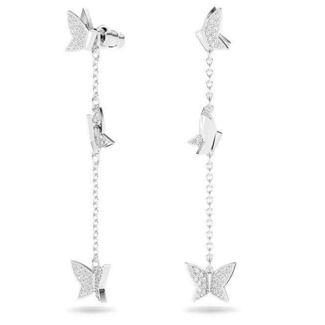 Swarovski Drop Butterfly Earrings - Removable Dangle