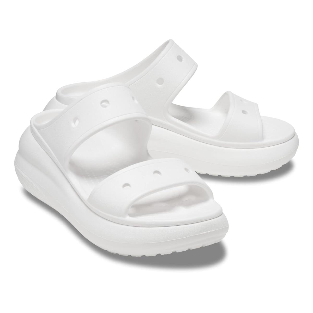 Unisex Heels Crocs Classic Crush Sandal White