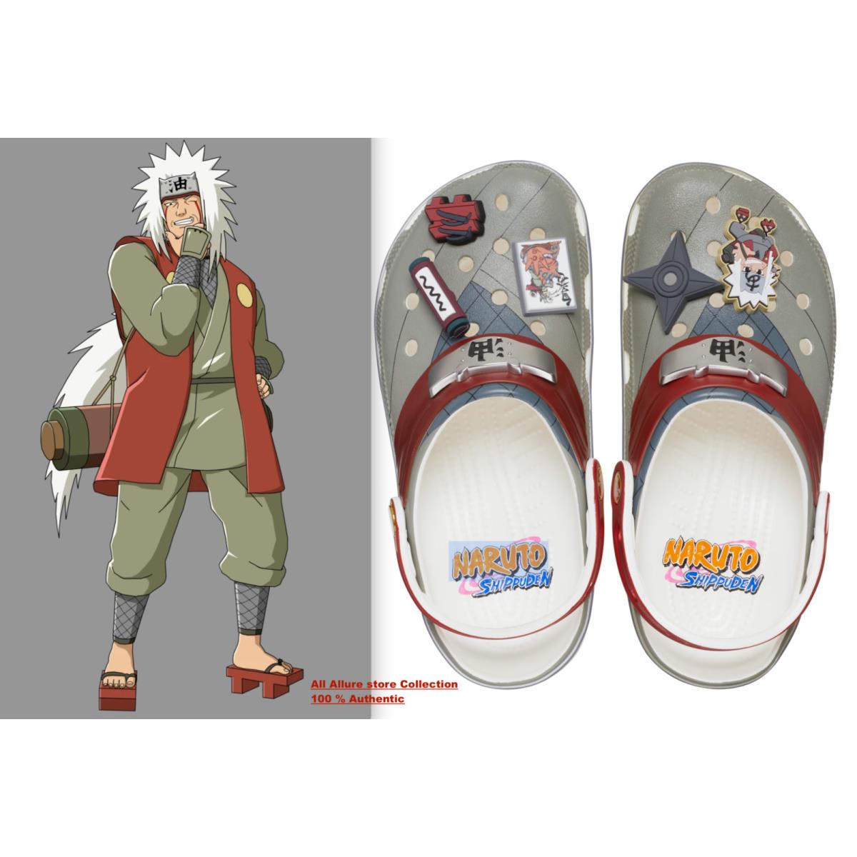 Crocs x Naruto Jiraiya Classic Clog Men Sizes 5/ Women 7