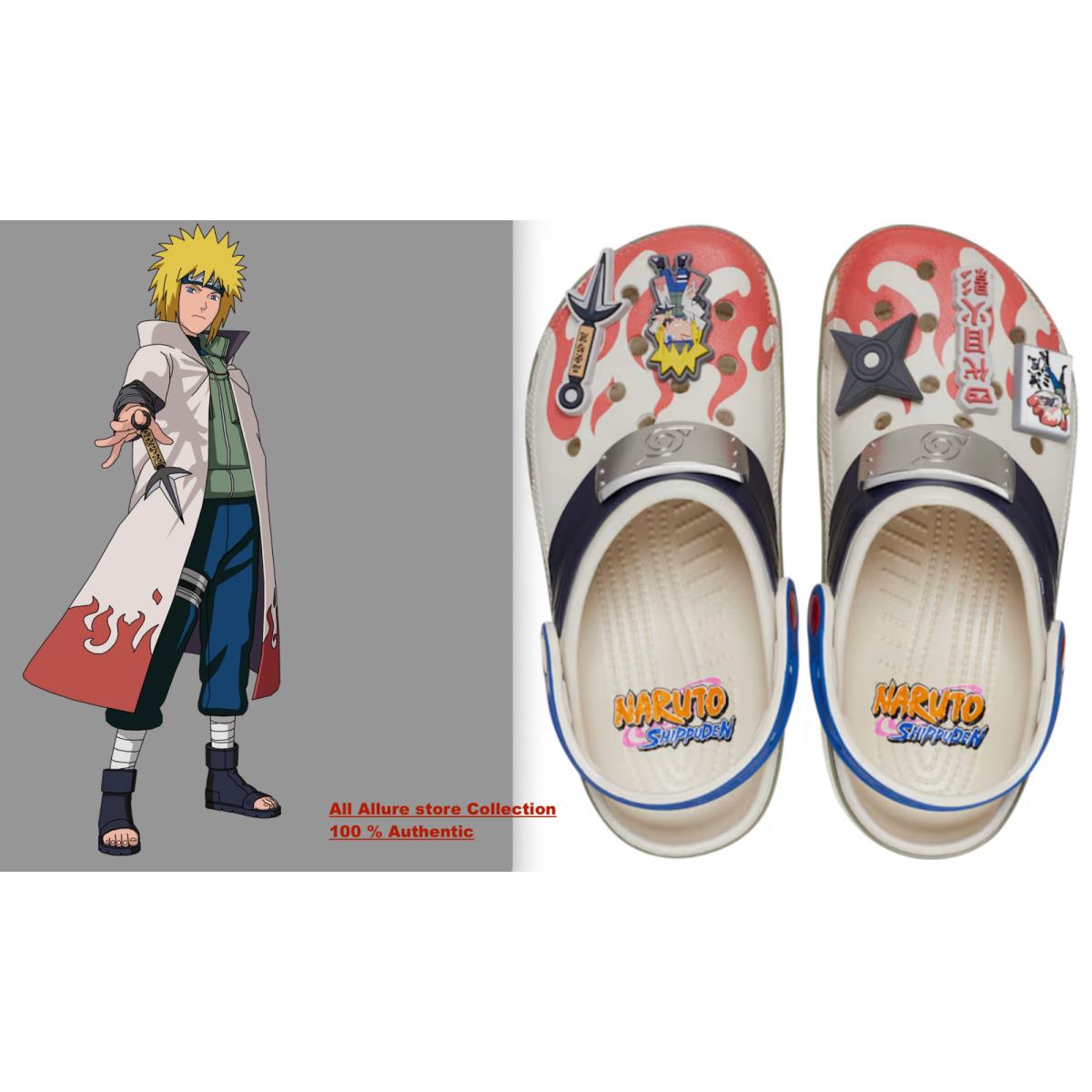 Crocs Naruto Minato Classic Clog Clogs Croc Men`s 7 Women`s 9