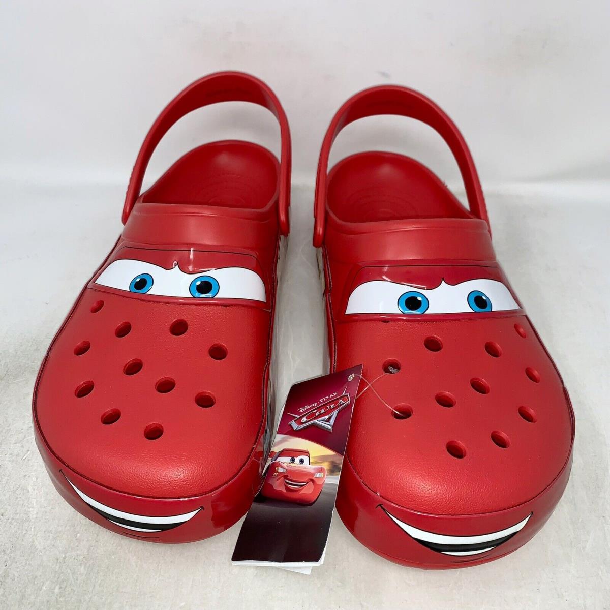 Crocs Classic Clog Cars Lightning Mcqueen Red Slippers Slides Size 13