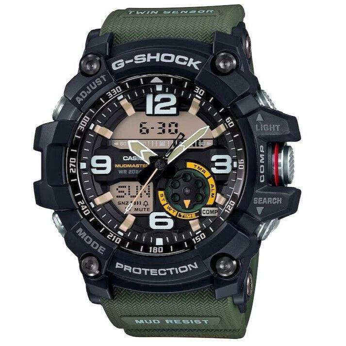 Casio G-shock GG1000-1A3 Analog-digital Mud Master Army Green Watch 56.2mm