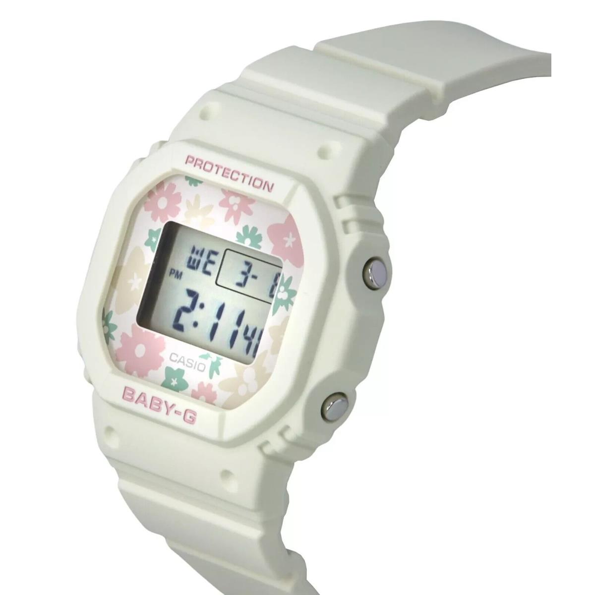 Casio Baby-g White Resin Strap Sports Ladies Watch BGD-565RP-7 Women`s Watch