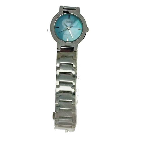 Casio Ladies Blue Mother Of Pearl Dial Dome Metal Wristwatch Watch LTP1191A 3C2D