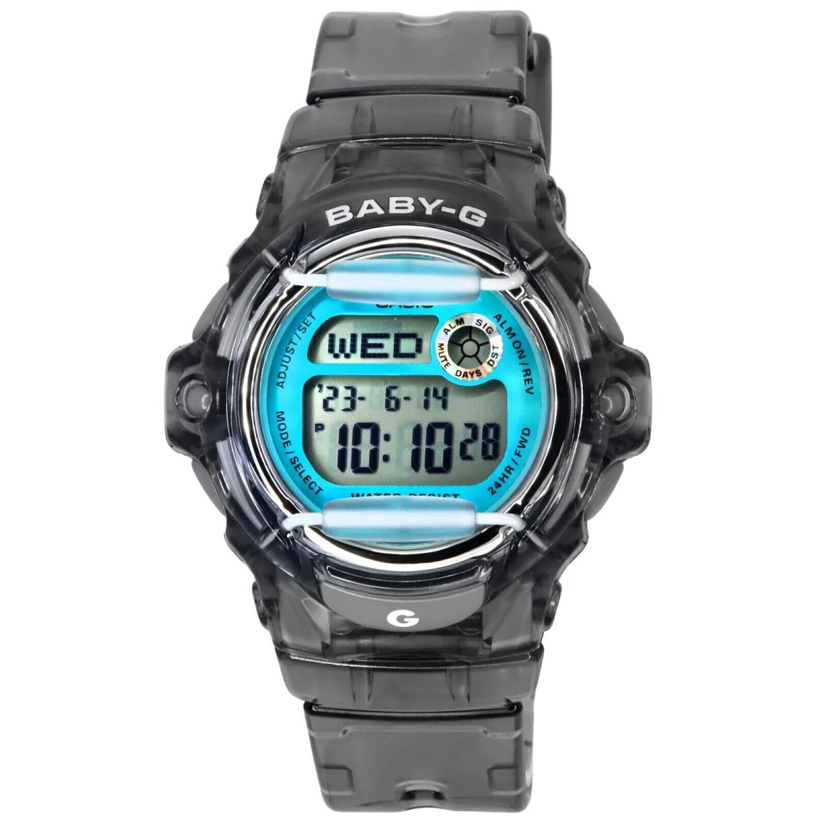 Casio Baby-g Digital Grey Resin Strap Quartz BG169U-8B 200M Women`s Watch