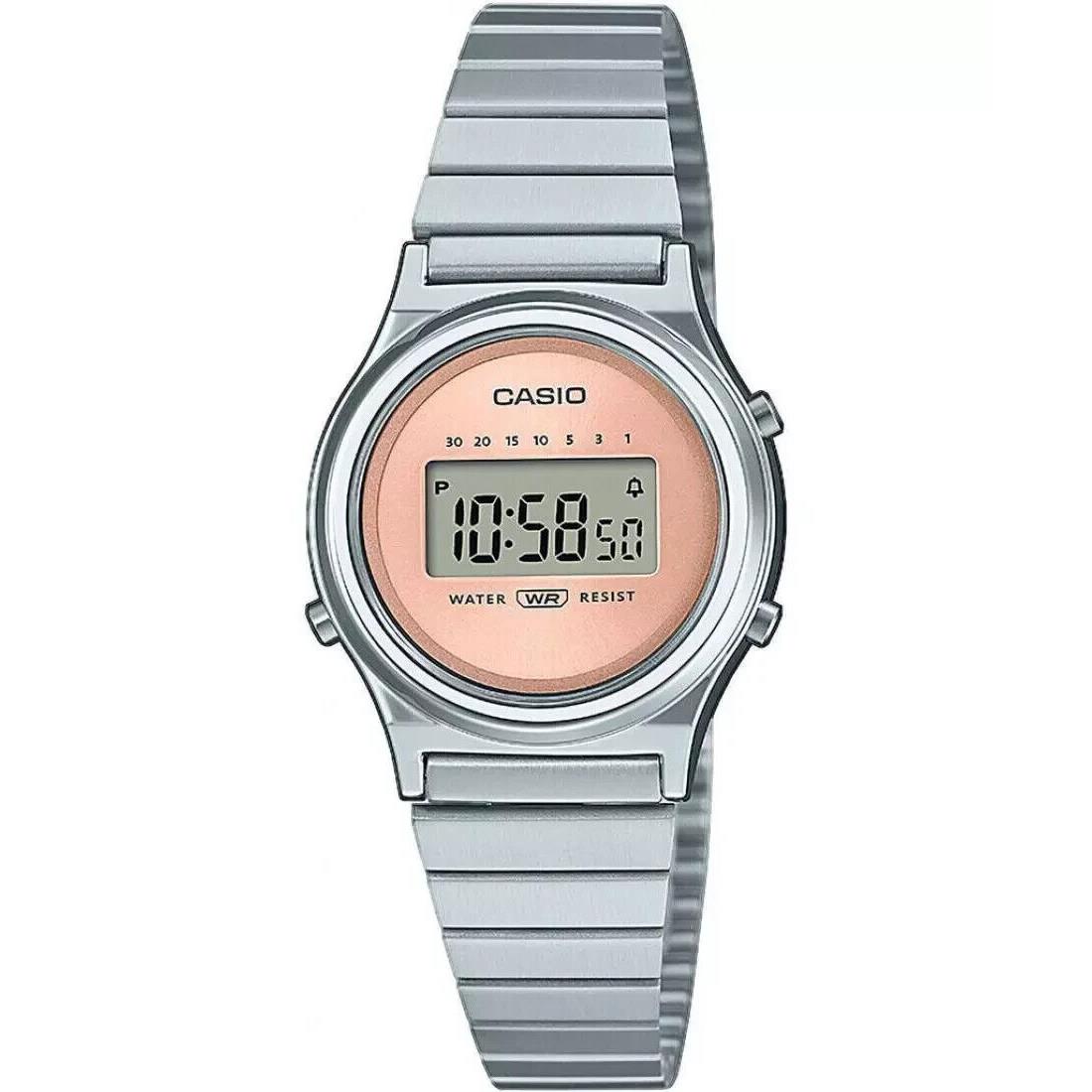 Casio General Digital Silver Stainless Steel Strap Women Watch LA700WE-4A