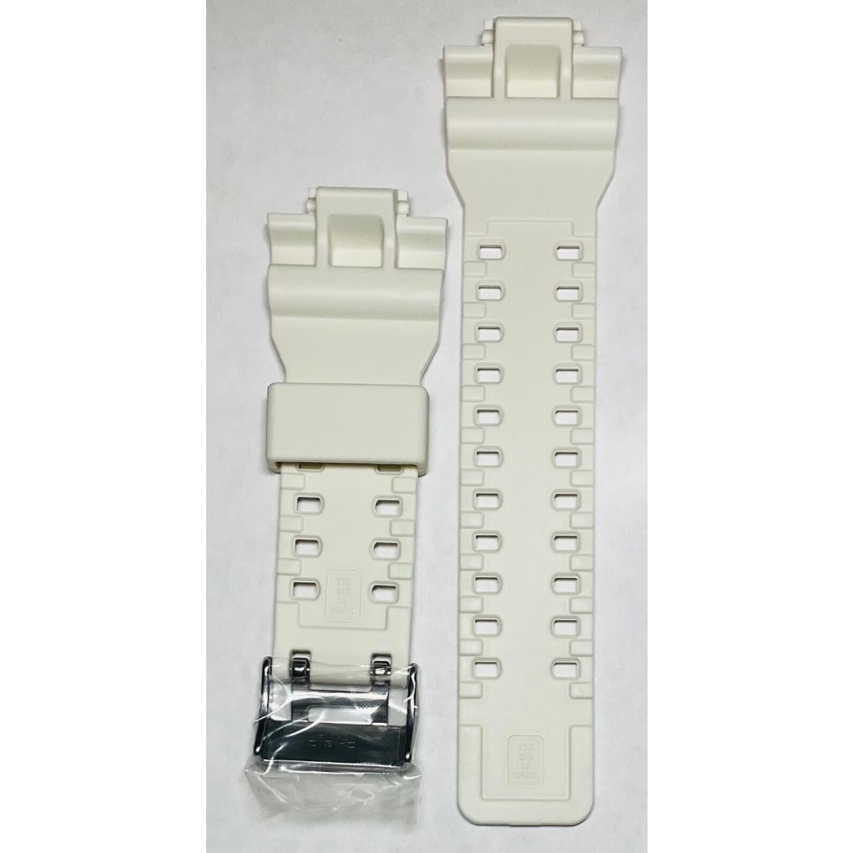 Casio G-shock Watch Band Strap GA-100B-7A GA-100MW-7A White Rubber + Pins