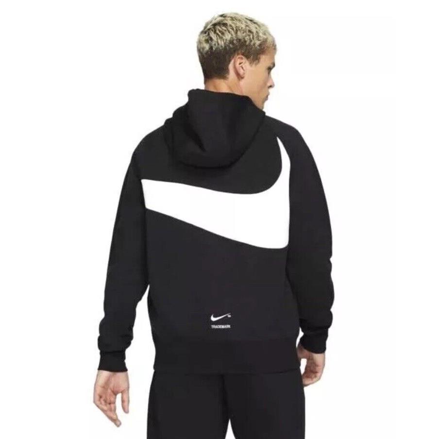 Nike Sportswear Tech Fleece Big Swoosh Black Hoodie Mens Sizes DD8222-010