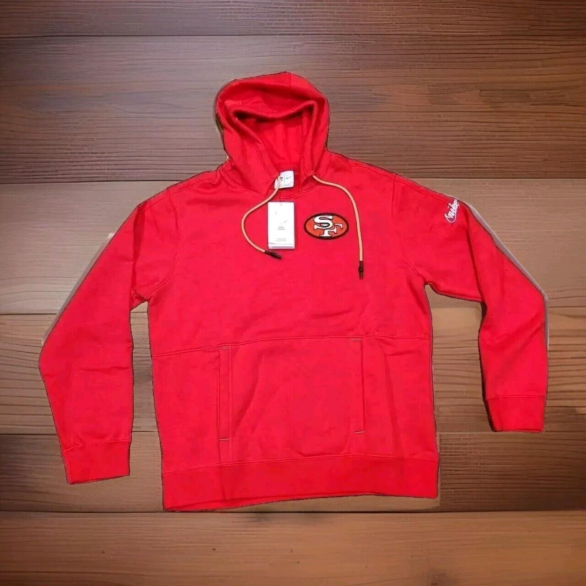 San Francisco 49ers Red Nike Hoodie Sideline Performance On Field Pullover