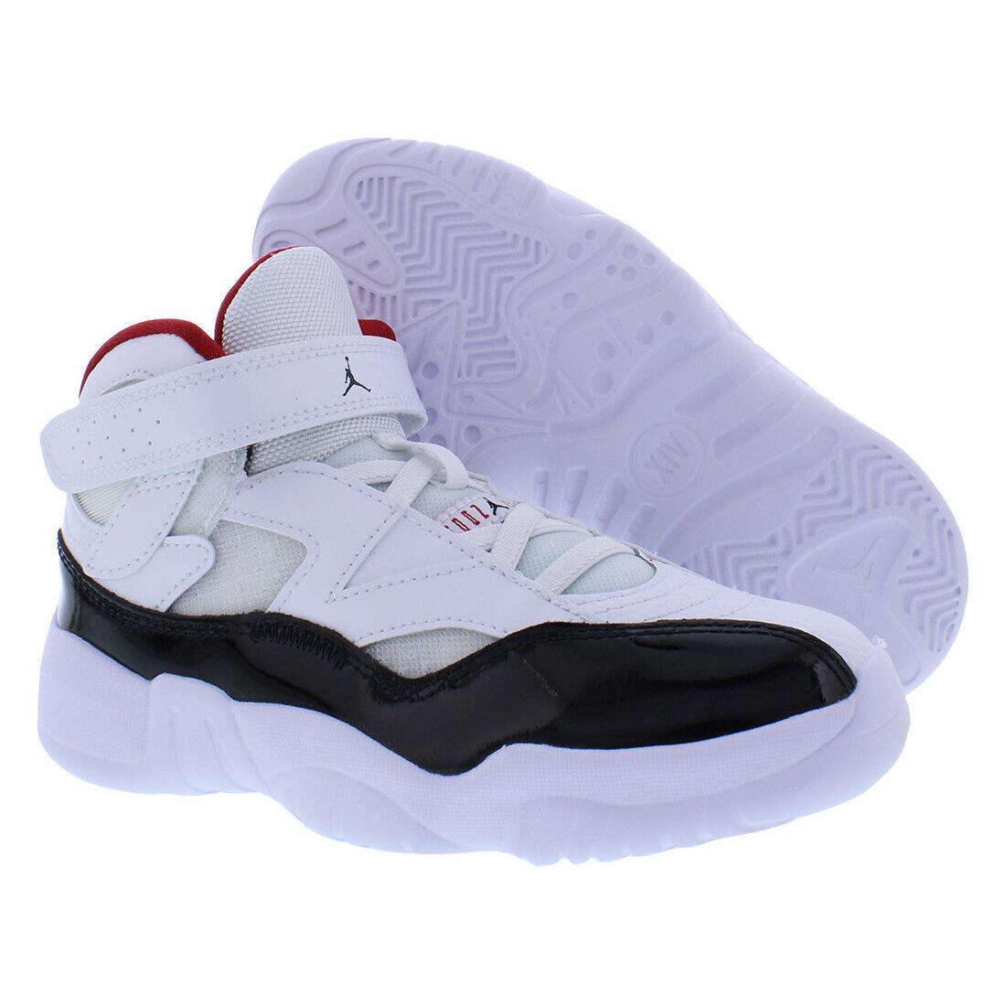 Nike Jumpman Two Trey PS Boys Shoes - White/Gym Red/Black, Main: White