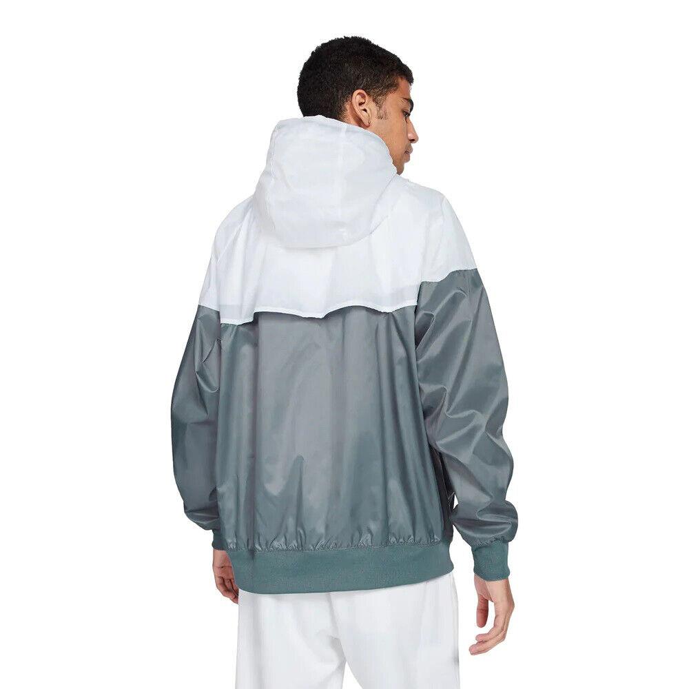 Men`s Nike Smoke Grey/white Sportswear Windrunner Hooded Jacket