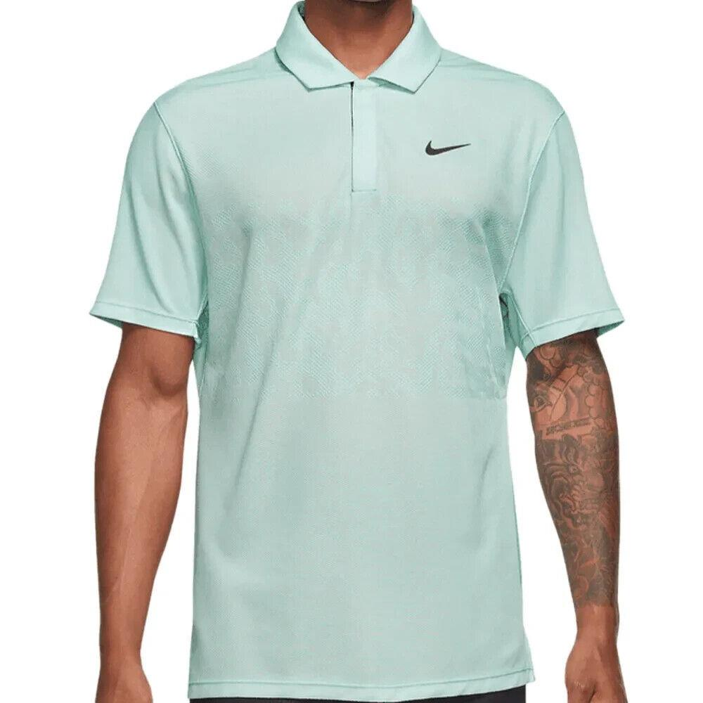 Nike Tiger Woods Golf Polo Shirt Top Solid DR5314-346 Mint Green Men`s Med