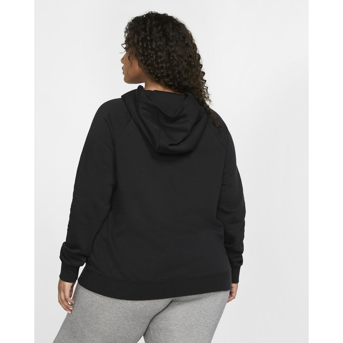 Nike Sportswear Essential Pullover Hoodie CJ0409-010 Black Women`s Size Plus 1X