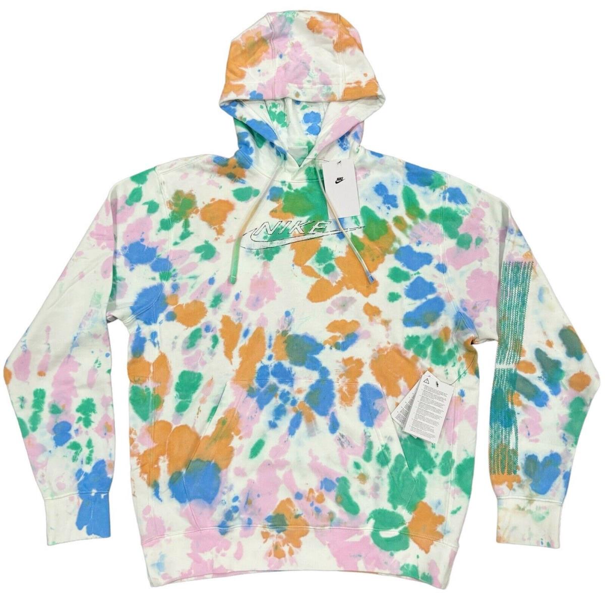 Nike `sketch` Tie Dye Hoodie Sweatshirt Size Medium FN1455-406