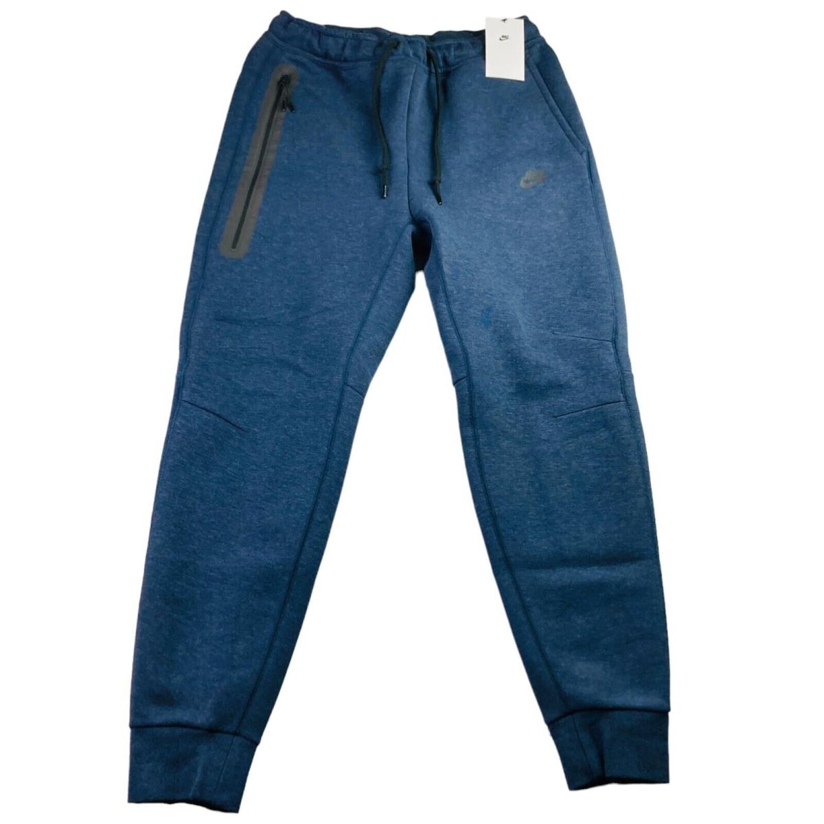 Nike Men`s Tech Fleece Cuff Sleeve Jogger Sweatpants Blue FB8002 Medium