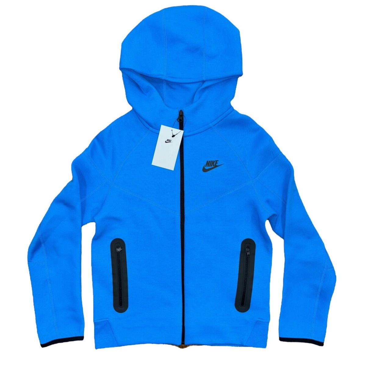 Nike Tech Fleece Blue Full Zip Hoodie Jacket Size Medium FD3285-435